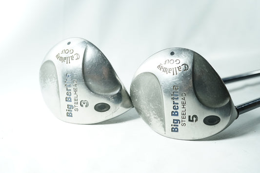 Callaway Big Bertha Steelhead 3 and 5 Woods / Regular Graphite / Left Handed