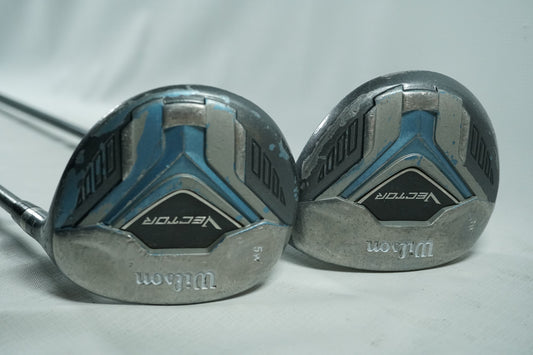 Wilson Vector 3 and 5 Woods / Ladies Flex Graphite Shafts / New Grips