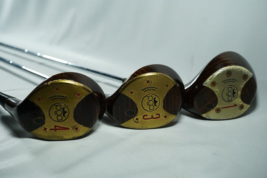 PGA 1, 3 and 4 Woods / Steel Shafts / New Grips