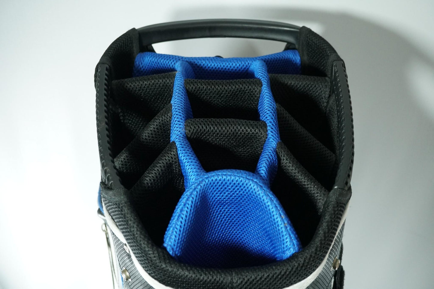 Lynx Golf Cart Bag / Black, White and Blue / With Rainhood