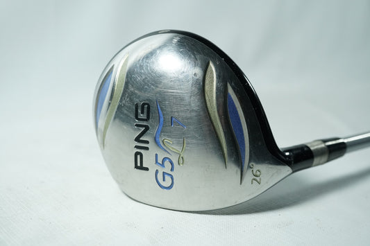 Ping G5L 7 Wood 26° / Ladies Flex Graphite Shaft / Left Handed / New Grip