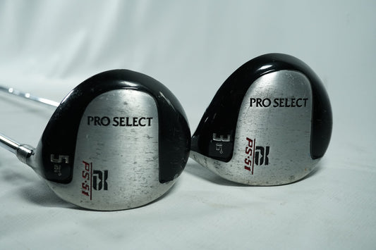 Pro Select PS51 3 and 5 Woods / Steel Shafts / New Grips