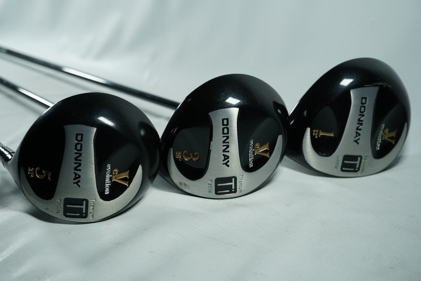 Donnay Evolution Driver, 3 and 5 Woods / Regular Flex Graphite Shafts