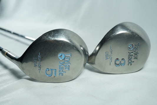 Taylormade Pittsburgh Persimmon 3 and 5 Woods / Steel Shafts