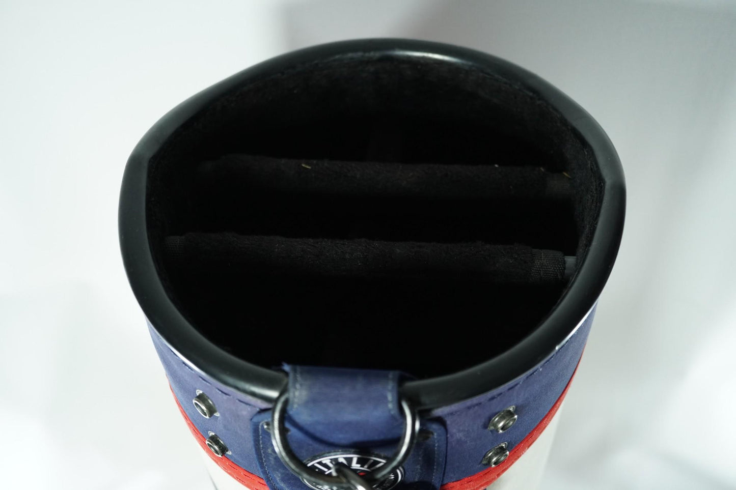 FILA Vintage Golf Cart Bag / White, Blue and Red / With Rainhood