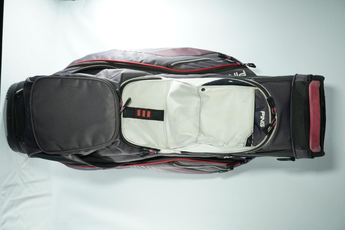 Ping Traverse Cart Bag / Navy and White / With Rainhood