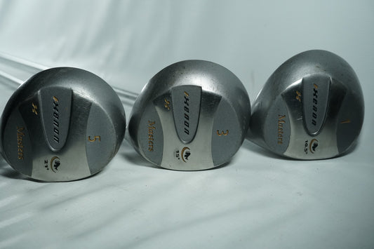 Masters Xenon Driver, 3 and 5 Woods / Graphite Shafts
