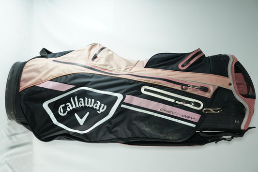 Callaway Chev 14 Dry Cart Bag / Black and Pink / With Rainhood