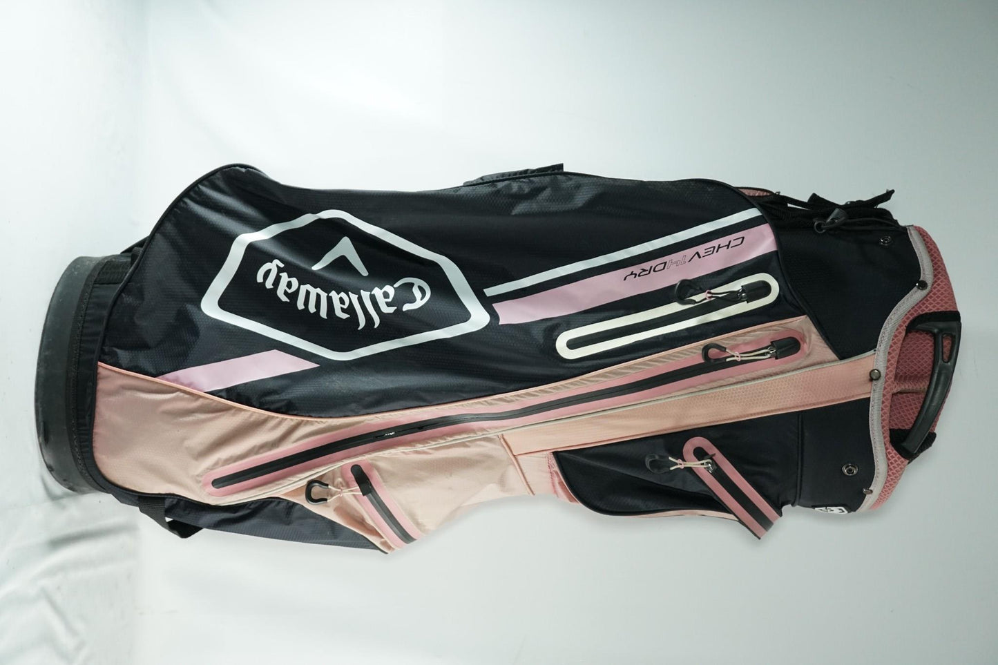 Callaway Chev 14 Dry Cart Bag / Black and Pink / With Rainhood