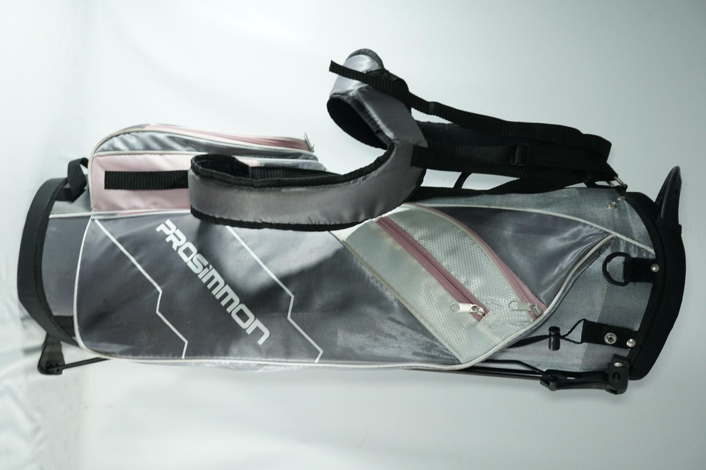 Prosimmon Stand Bag / Grey and Pink / With Rainhood