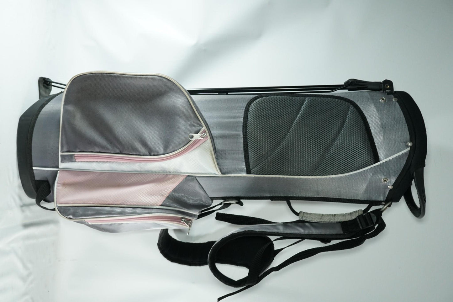 Prosimmon Stand Bag / Grey and Pink / With Rainhood