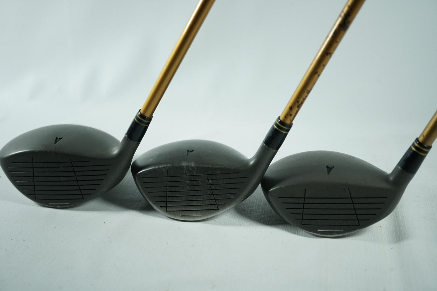 Boston Boomer Driver, 3 and 5 Woods / Stiff Flex Graphite Shafts / New Grips